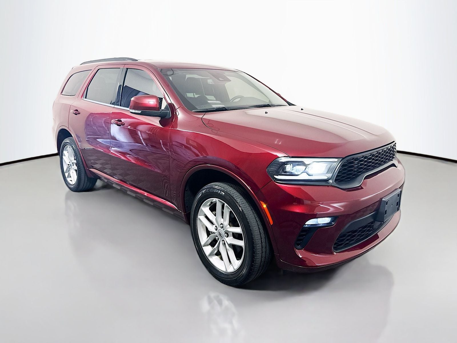 2022 Dodge Durango GT Plus in Octane Red Pearlcoat — front three-quarter view