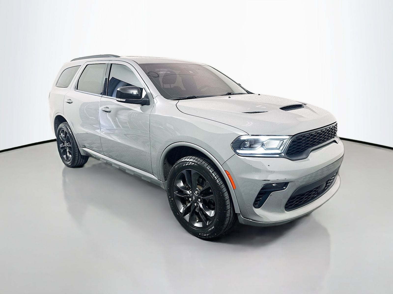 2022 Dodge Durango GT Plus in Destroyer Gray Clearcoat — front three-quarter view