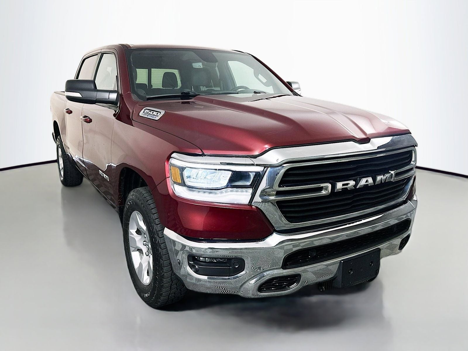 2021 RAM 1500 Big Horn/Lone Star in Delmonico Red Pearlcoat — front three-quarter view