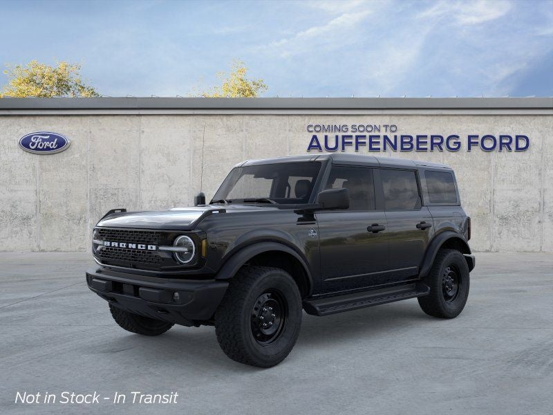 2026 Ford Bronco Outer Banks in Shadow Black — front three-quarter view