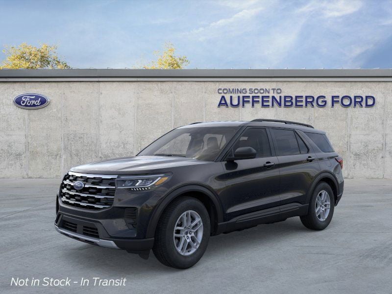 2026 Ford Explorer Active in Agate Black Metallic — front three-quarter view
