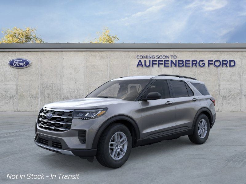 2026 Ford Explorer Active in Gray Metallic — front three-quarter view