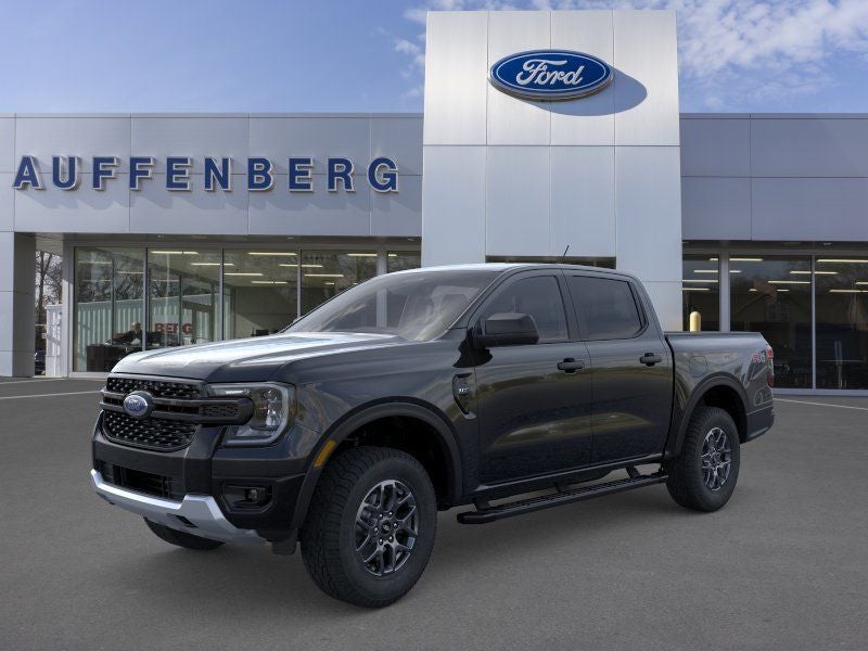 2026 Ford Ranger XLT in Shadow Black — front three-quarter view