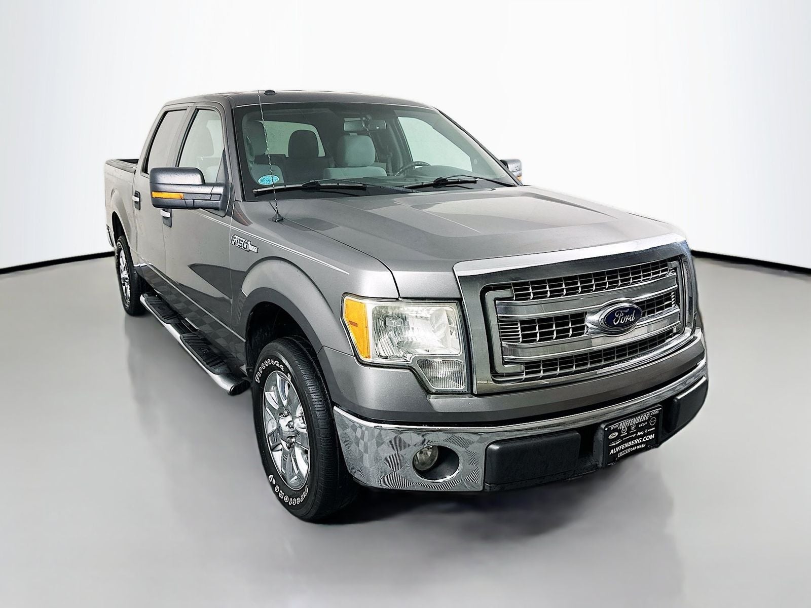 2013 Ford F-150 XLT in Sterling Gray Metallic — front three-quarter view
