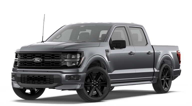 2026 Ford F-150 STX in Gray Metallic — front three-quarter view