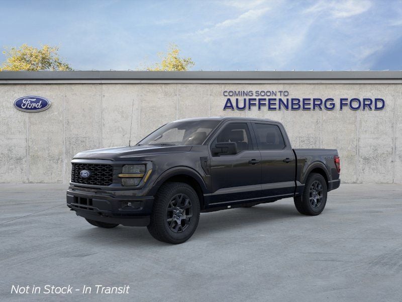 2026 Ford F-150 STX in Black Metallic — front three-quarter view