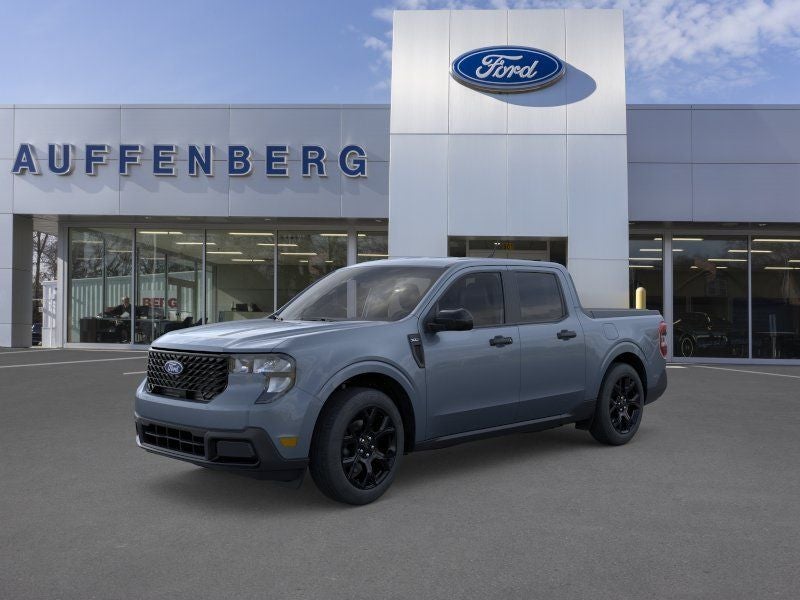 2026 Ford Maverick XLT in Azure Gray Metallic — front three-quarter view