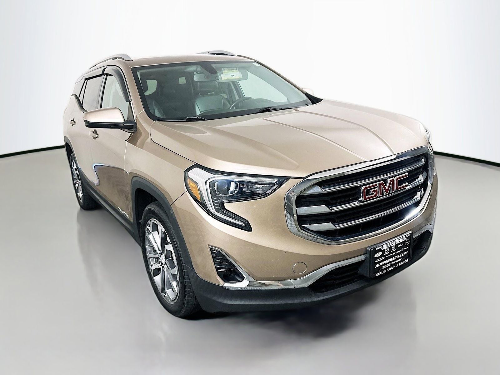2018 GMC Terrain SLT in Coppertino Metallic — front three-quarter view