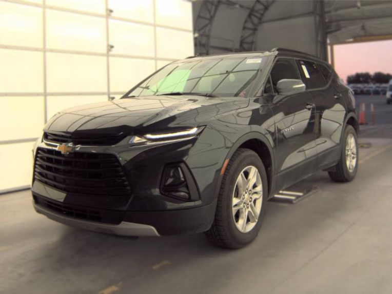 2020 Chevrolet Blazer LT in Graphite Metallic — front three-quarter view