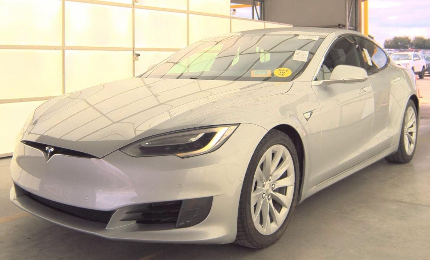 2016 Tesla Model S 75D in Silver Metallic — front three-quarter view