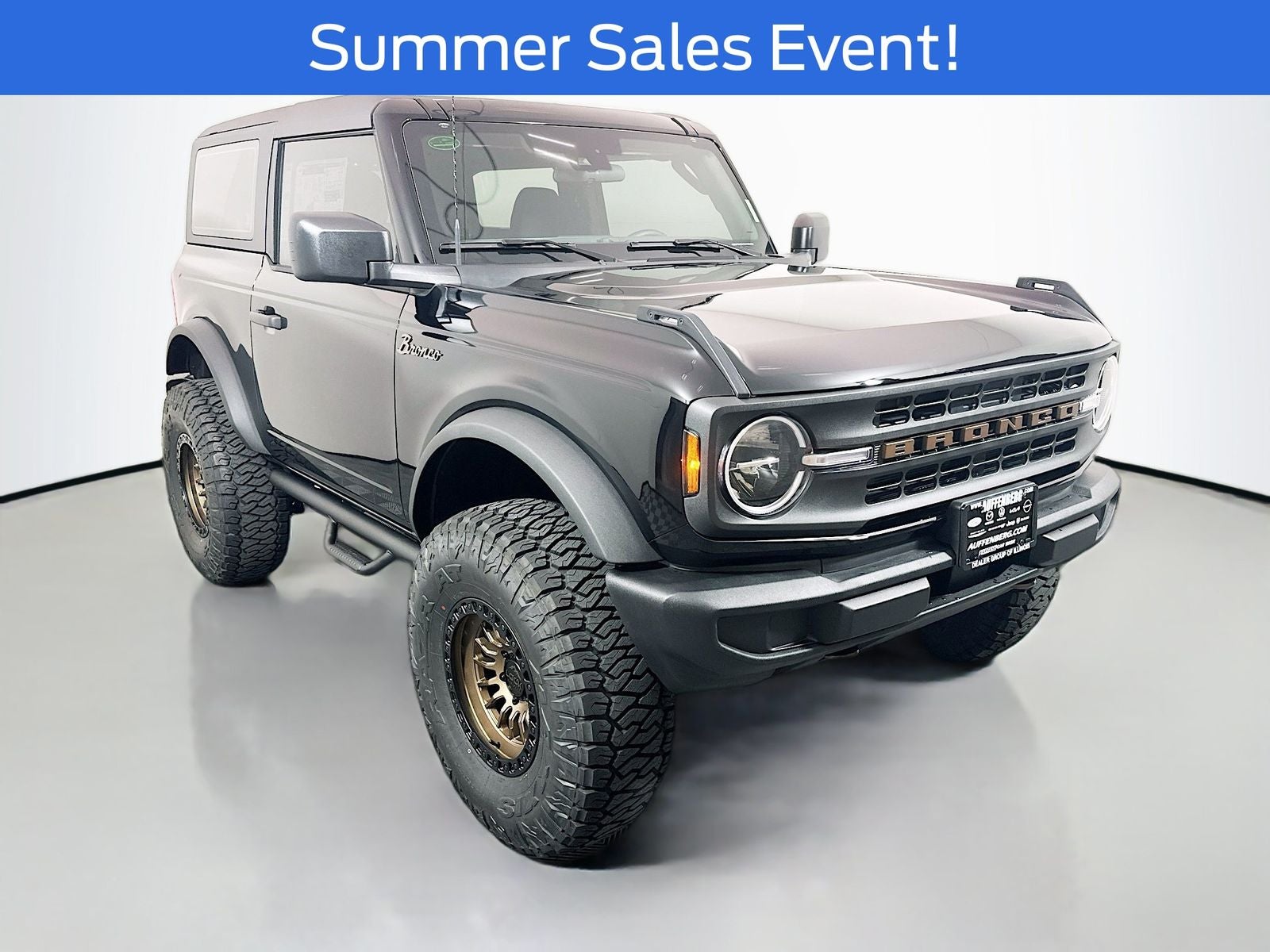2026 Ford Bronco Base in Shadow Black — front three-quarter view