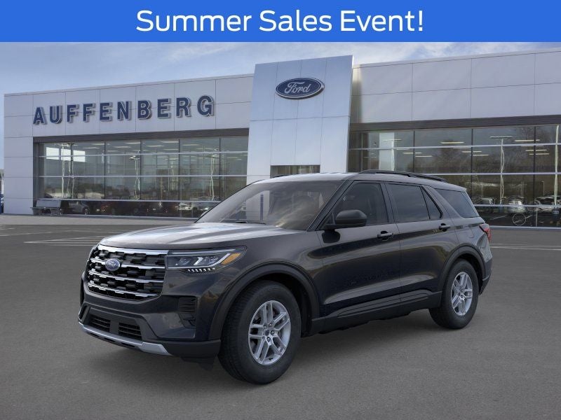 2026 Ford Explorer Active in Black Metallic — front three-quarter view