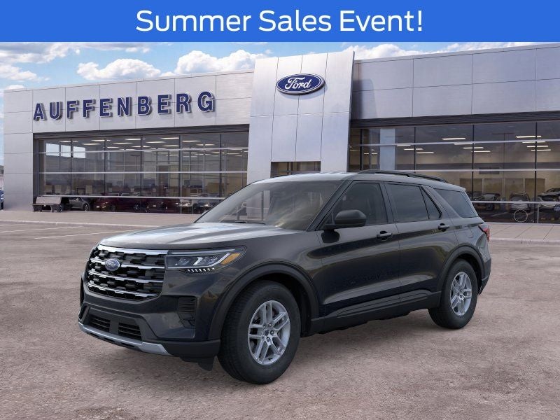 2026 Ford Explorer Active in Black Metallic — front three-quarter view