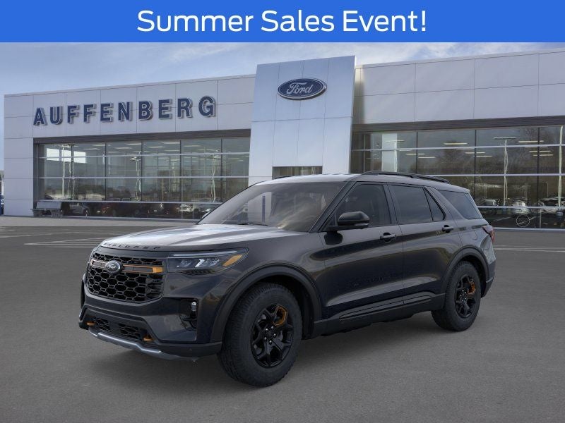 2026 Ford Explorer Tremor in Black Metallic — front three-quarter view