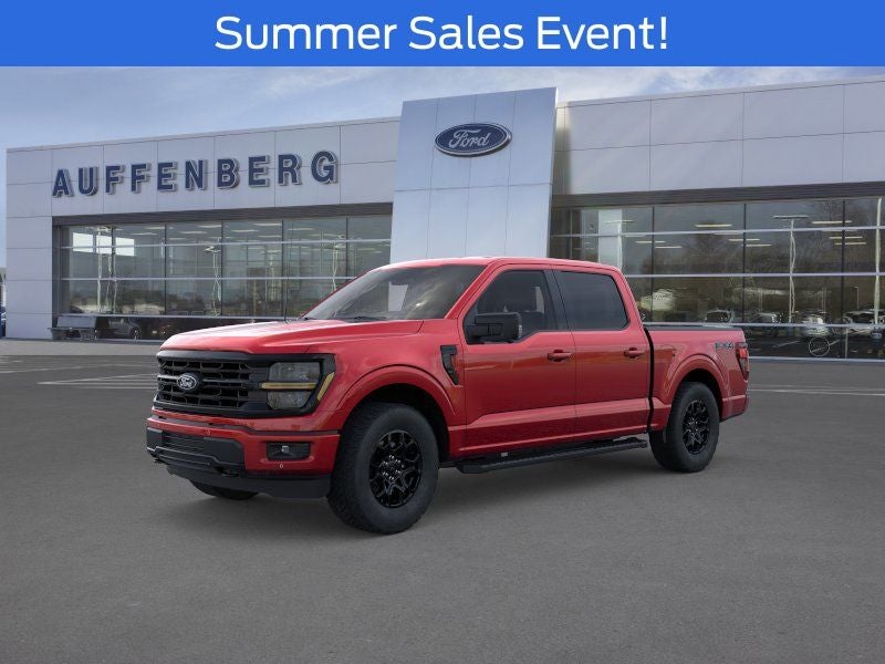 2026 Ford F-150 XLT in Ruby Red Metallic — front three-quarter view