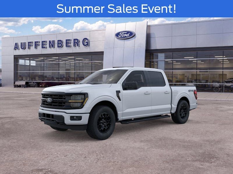 2026 Ford F-150 XLT in Oxford White — front three-quarter view