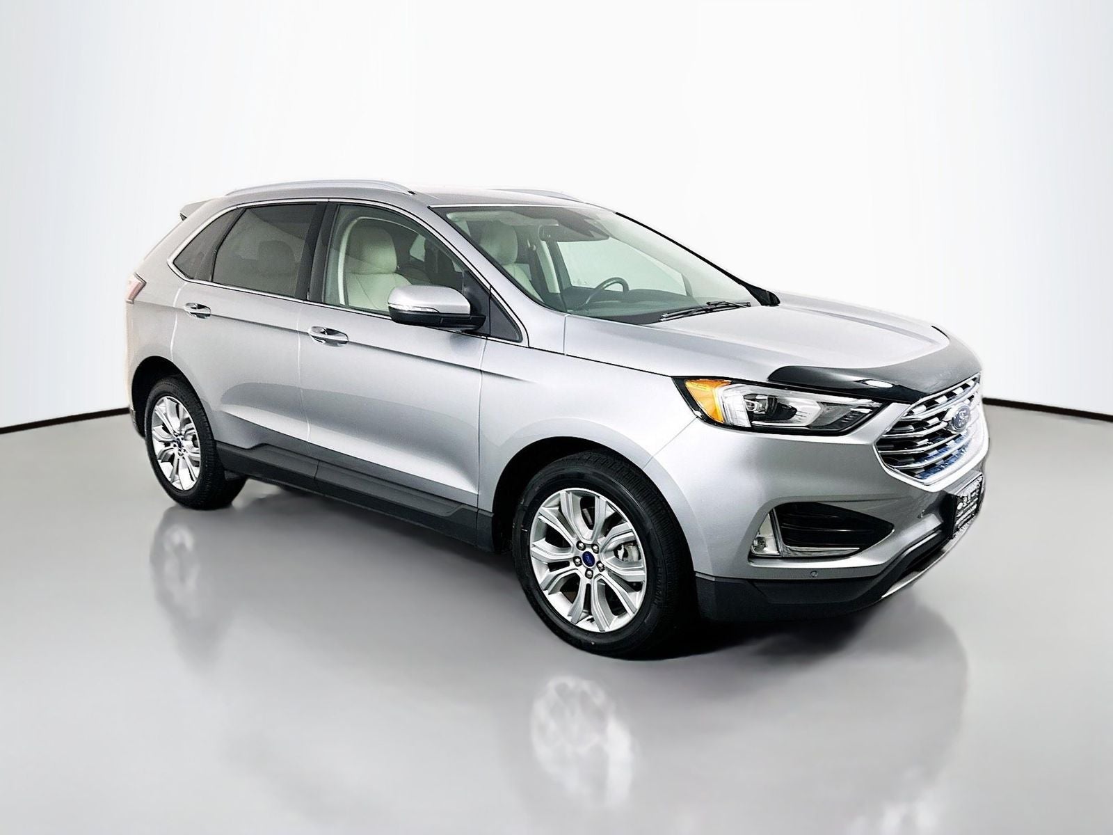 2020 Ford Edge Titanium in Silver Metallic — front three-quarter view
