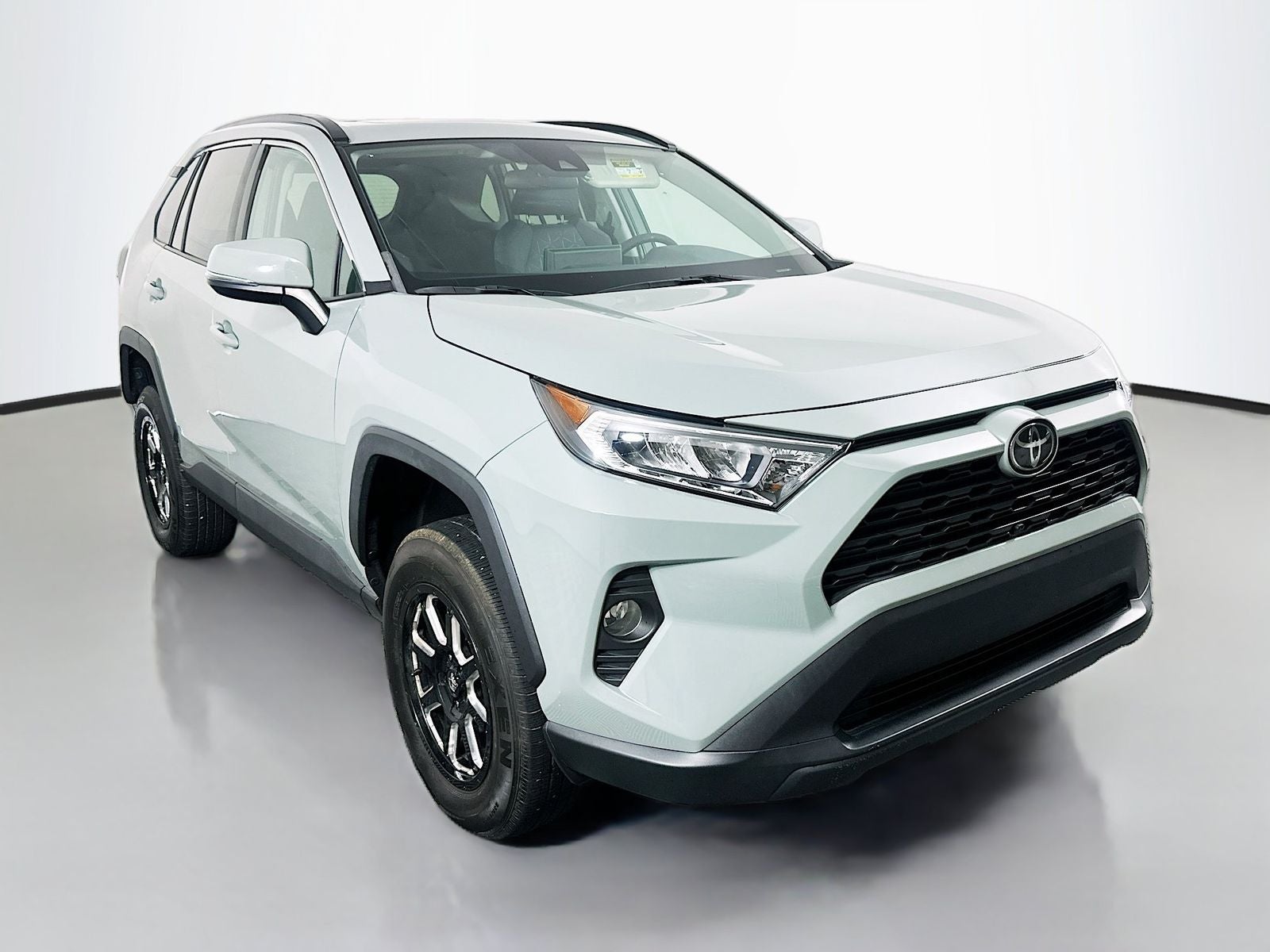 2021 Toyota RAV4 XLE in Lunar — front three-quarter view
