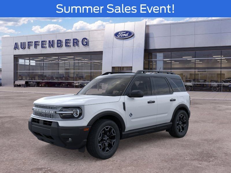 2026 Ford Bronco Sport Outer Banks in Oxford White — front three-quarter view