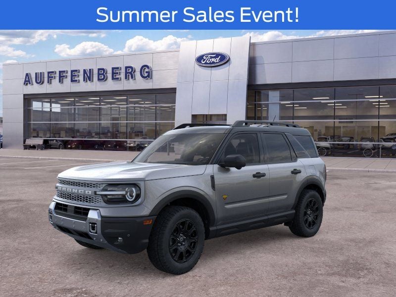 2026 Ford Bronco Sport Badlands in Gray Metallic — front three-quarter view