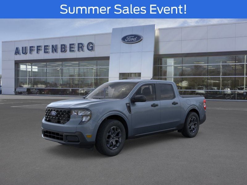 2026 Ford Maverick XLT in Azure Gray Metallic — front three-quarter view