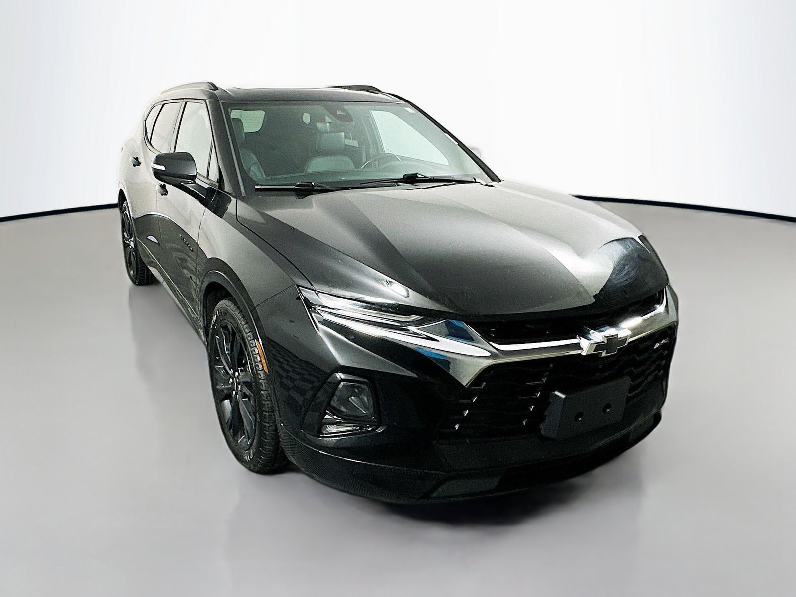 2021 Chevrolet Blazer RS in Black — front three-quarter view