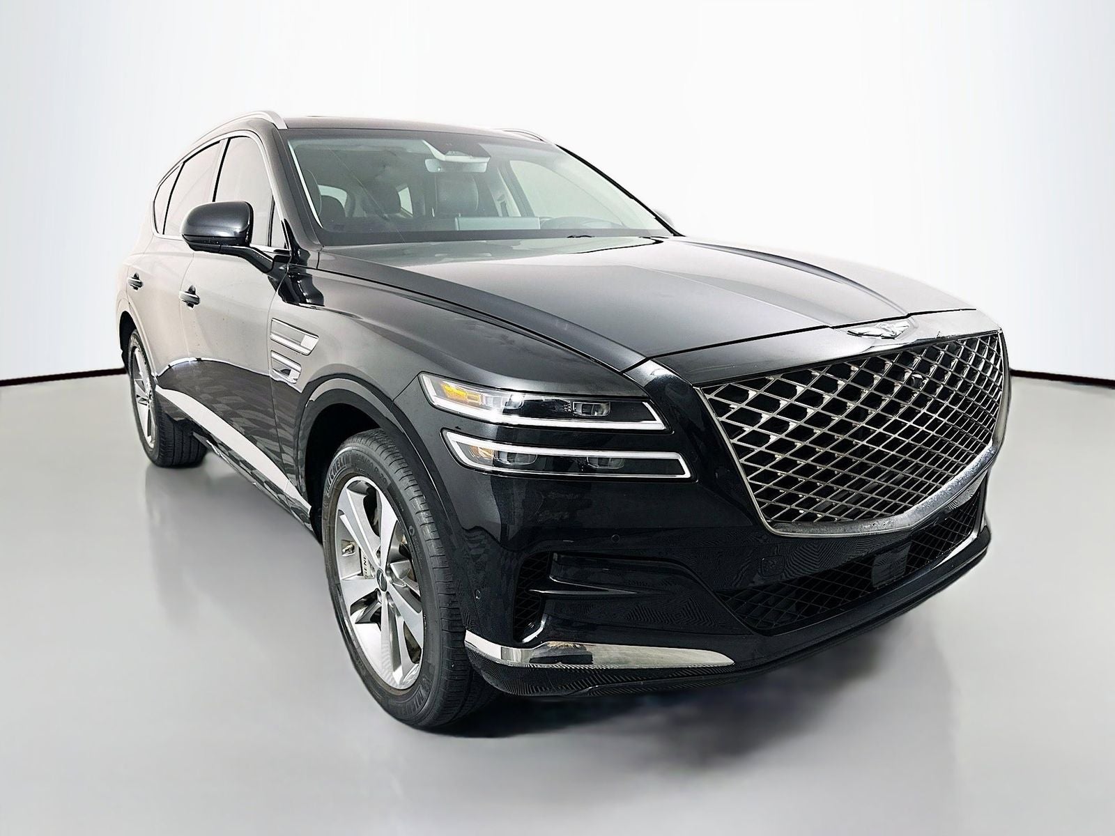 2023 Genesis GV80 3.5T in Vik Black — front three-quarter view