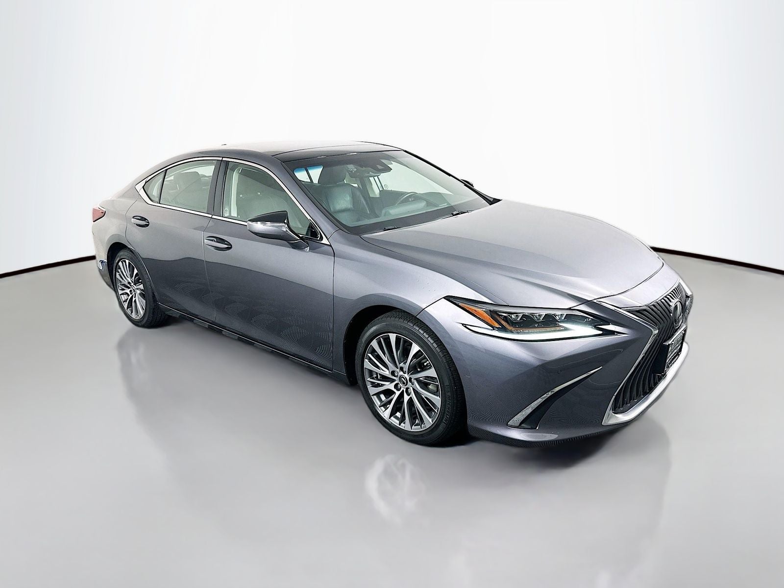 2019 Lexus ES 350 in Gray — front three-quarter view