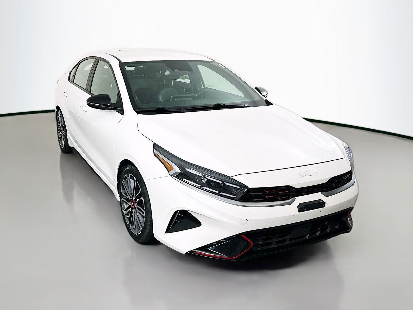 2022 Kia Forte GT in Snow White Pearl — front three-quarter view