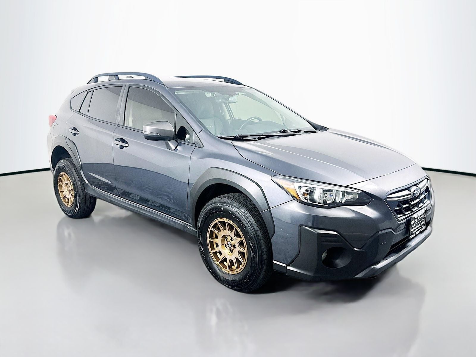 2023 Subaru Crosstrek Sport in Magnetite Gray Metallic — front three-quarter view
