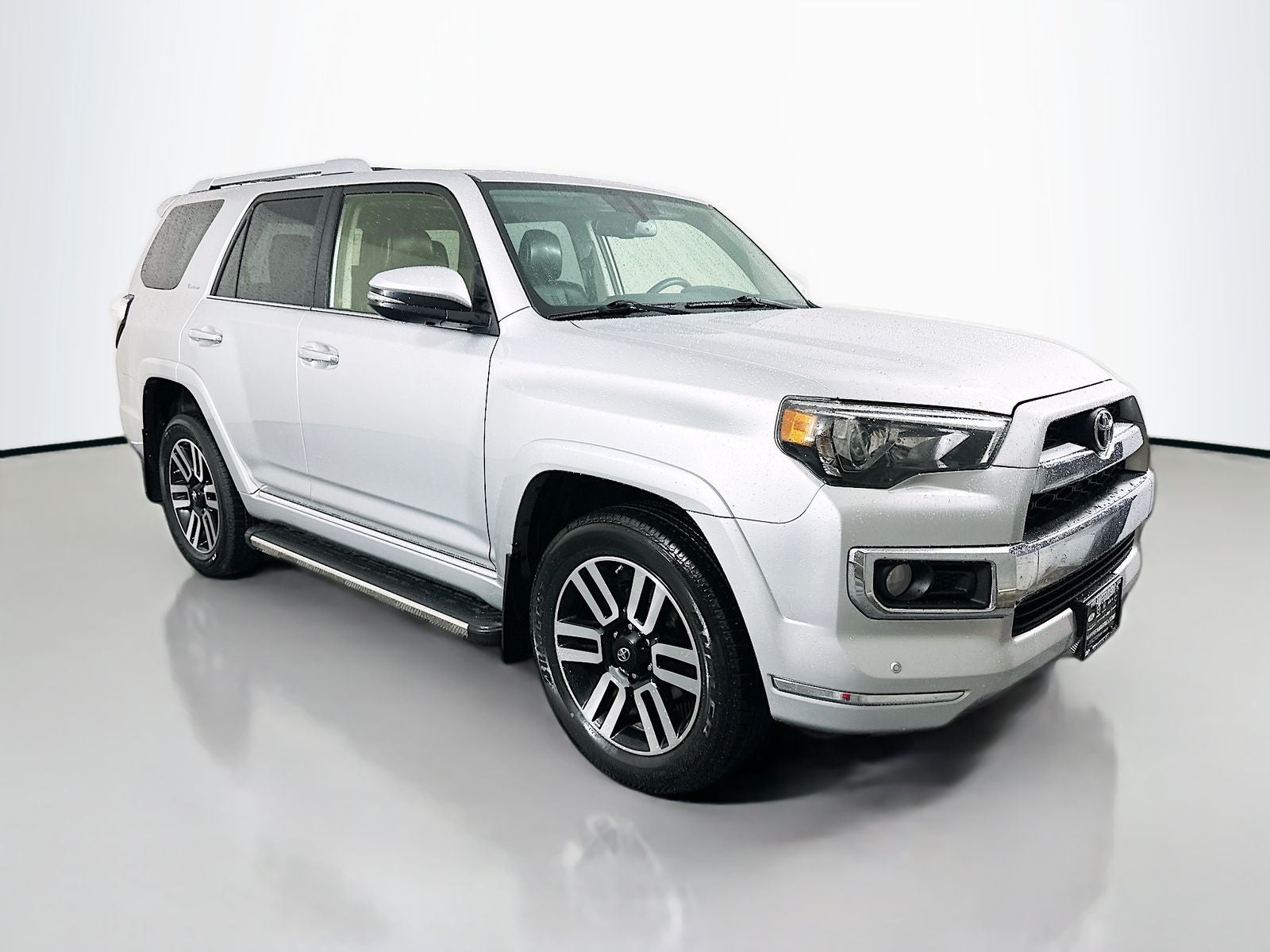 2018 Toyota 4Runner Limited in Classic Silver Metallic — front three-quarter view