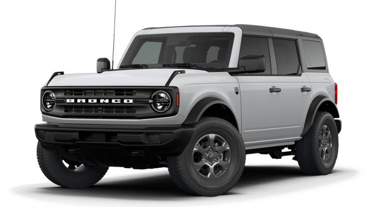 2026 Ford Bronco Big Bend in Avalanche Gray — front three-quarter view