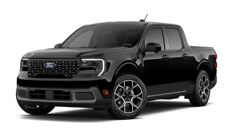 2026 Ford Maverick Lariat in Shadow Black — front three-quarter view