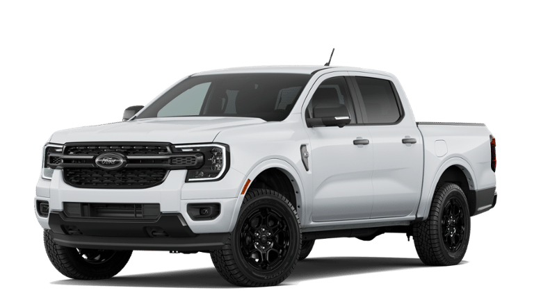 2026 Ford Ranger XLT in Oxford White — front three-quarter view
