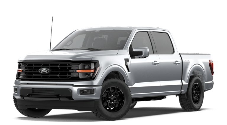 2026 Ford F-150 XLT in Iconic Silver Metallic — front three-quarter view