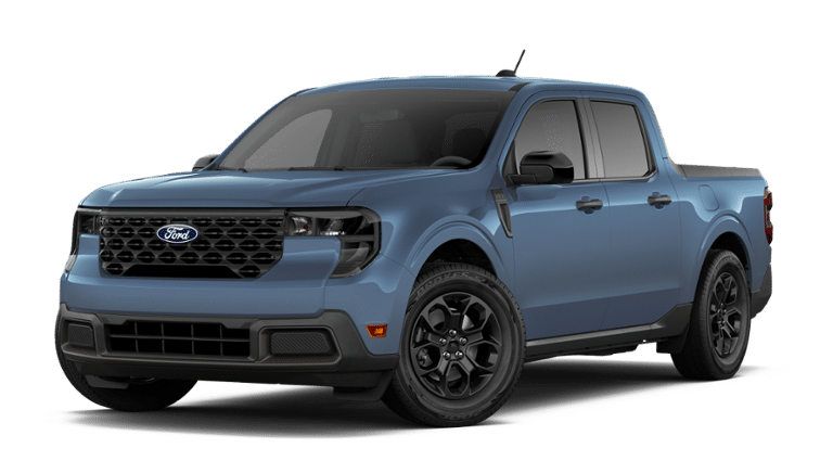 2026 Ford Maverick XLT in Azure Gray Metallic Tri-Coat — front three-quarter view